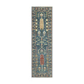 LoomBloom Multi Size Slate Handmade Traditional Oushak Wool Area Rug